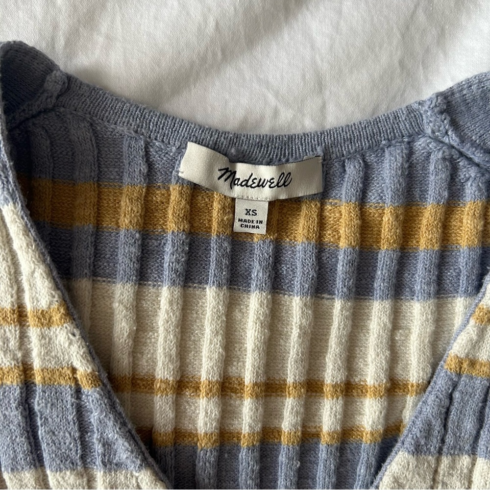 Glencrest Button-Front Sweater Tee In Stripe | Ma… - image 5